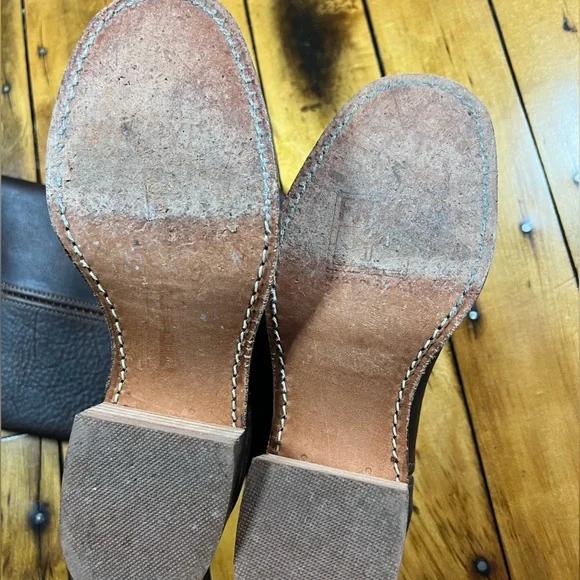 Vintage Frye Campus 14L Boots Women 6 M Brown Distressed Square Toe Western - Picture 7 of 9